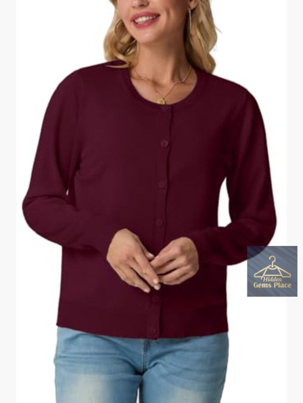 Lightweight Long Sleeve Button Up Ribbed Knit Cardigan Sweater - Picture 5 of 7